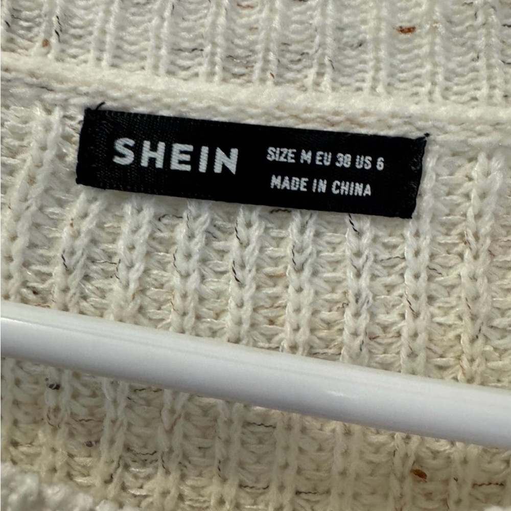 SHEIN Cream Sweater with Pink and Blue Accents - Picture 3 of 3